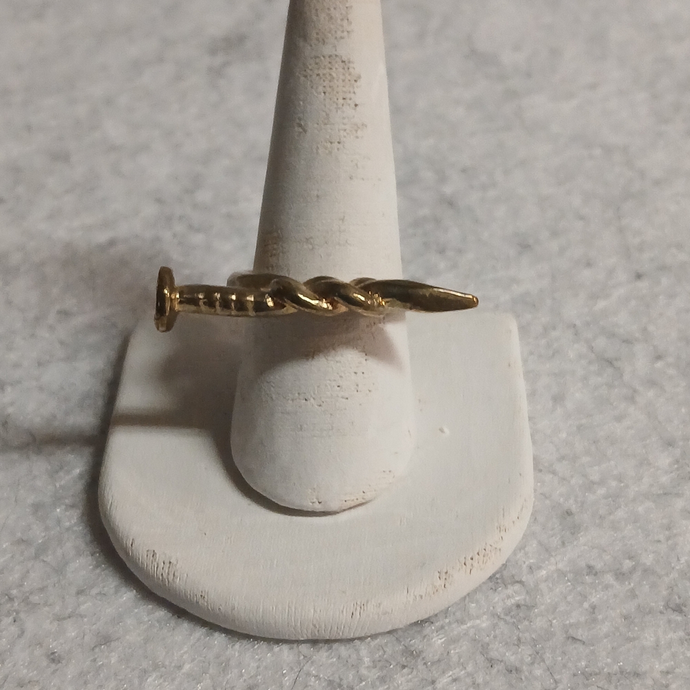 Gold Nail Design Ring